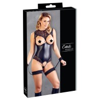 Body de Bondage Cottelli con Garter Talla X Grande