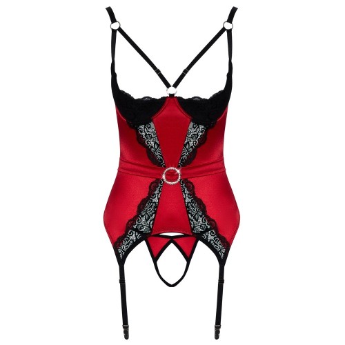 Crottchless Demi Cup Basque Set