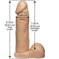 Vac-U-Lock 8 Inch Realistic Cock with Ultra Harness for Ultimate Strap-On Fun