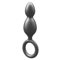 ToyJoy Buttocks el Plugger 2 bolas tapón metálico de silicona