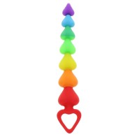 Cuentas Anales en Forma de Corazón ToyJoy Rainbow para Exploración Juguetona