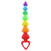 ToyJoy Rainbow Heart Anal Beads for Playful Exploration