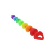 Cuentas Anales en Forma de Corazón ToyJoy Rainbow para Exploración Juguetona