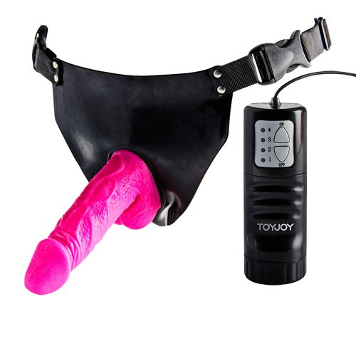 Dong Vibrante Pink Powergirl Strap-On de ToyJoy