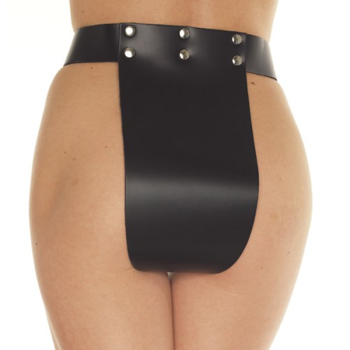 Leather Chastity Brief M/L for BDSM Play