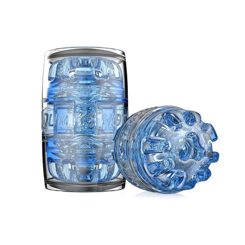 Fleshlight Quickshot Turbo Azul Hielo Masturbador Masculino Compacto