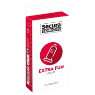 Secura Extra Fun Condoms 12 Pack for Safe Pleasure