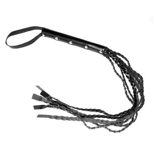 Leather Whip 25.5 Inches for BDSM Play