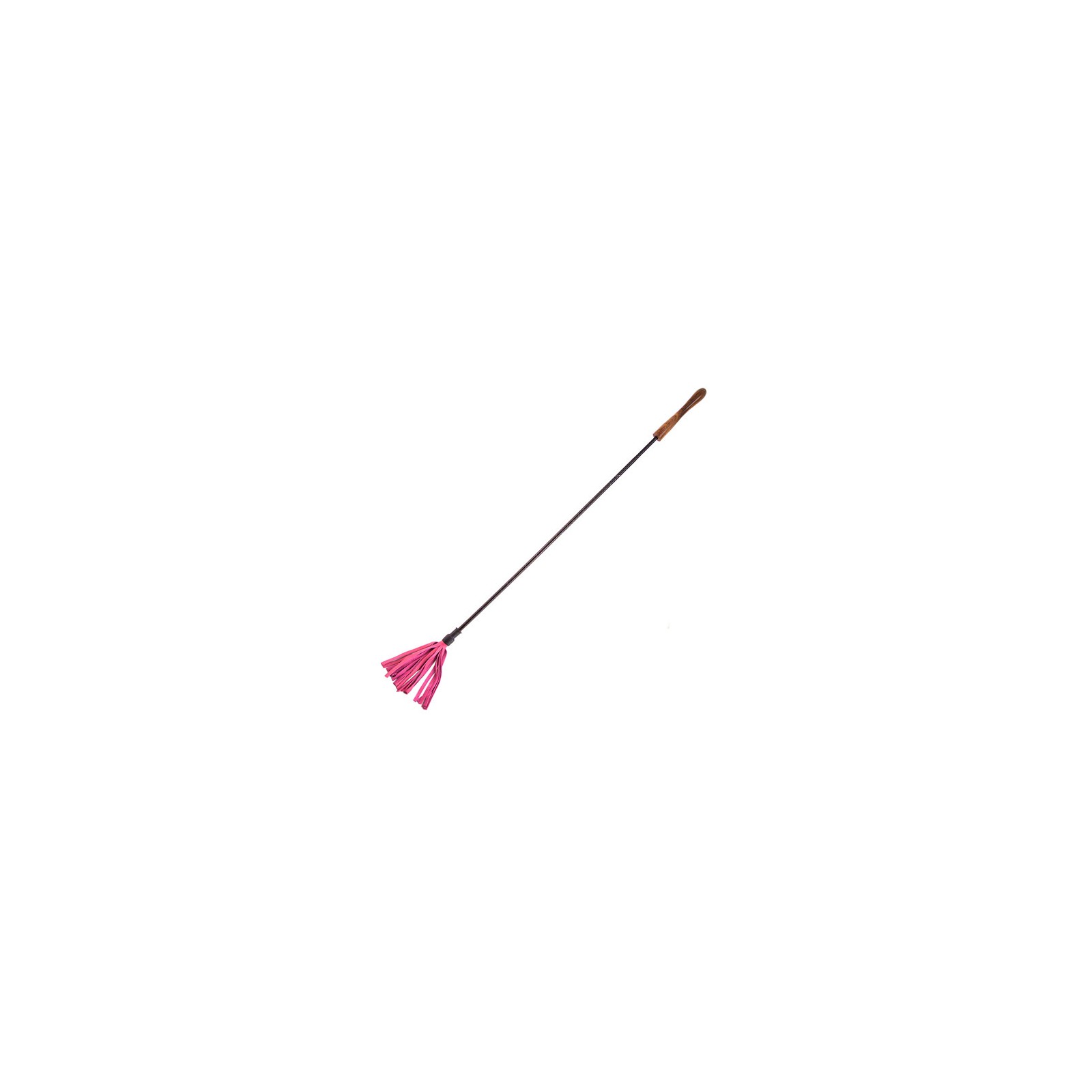 Rouge Pink Riding Crop with Wooden Handle