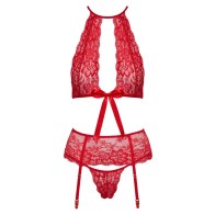 Kissable Halterneck Set Red L/XL - Elegant Lingerie