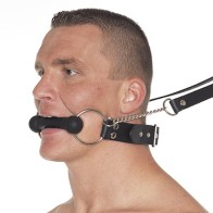 Leather Horse Bit Gag and Reins for BDSM Play