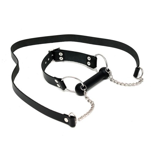 Leather Horse Bit Gag and Reins for BDSM Play