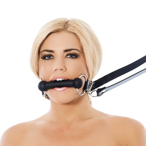 Leather Horse Bit Gag and Reins for BDSM Play