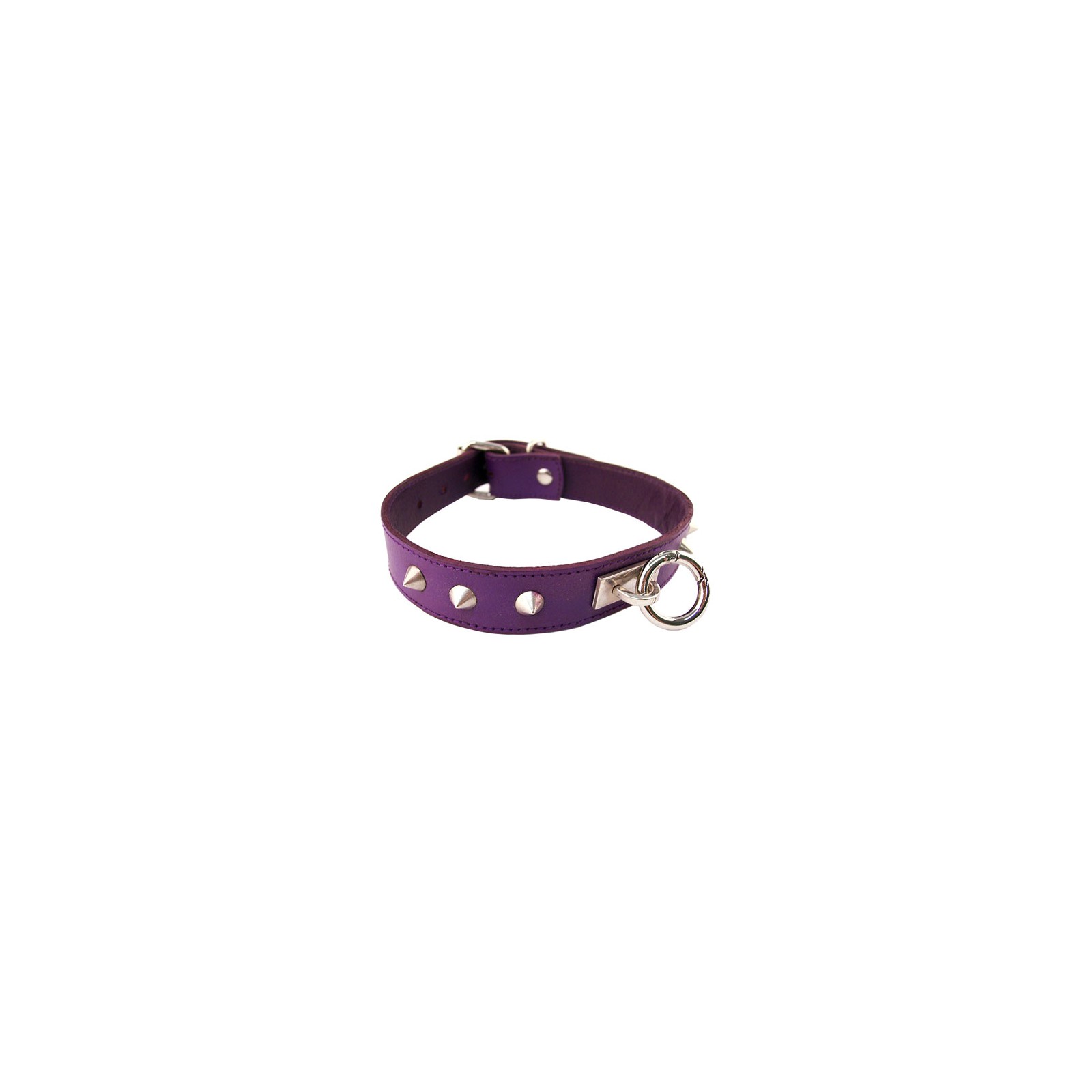 Rouge Garments Purple Studded O-Ring Studded Collar