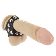 Leather Studded Cock Ring for Enhanced Excitement