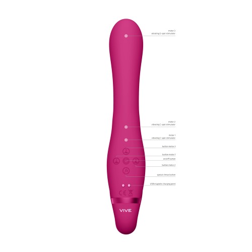 Vive Suki Vibrador Strapless de Triple Acción Rosa