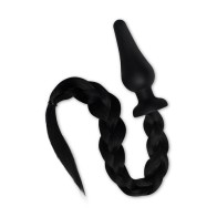 Furry Tales Black Pony Tail Butt Plug for Role Play