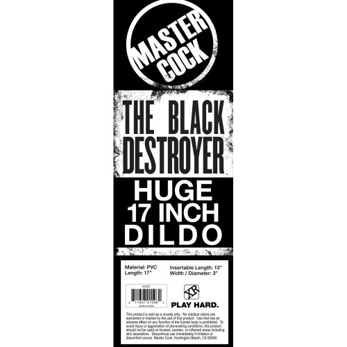 XR El Destrucción Negra Dildo Gigante con Ventosa - Placer Último