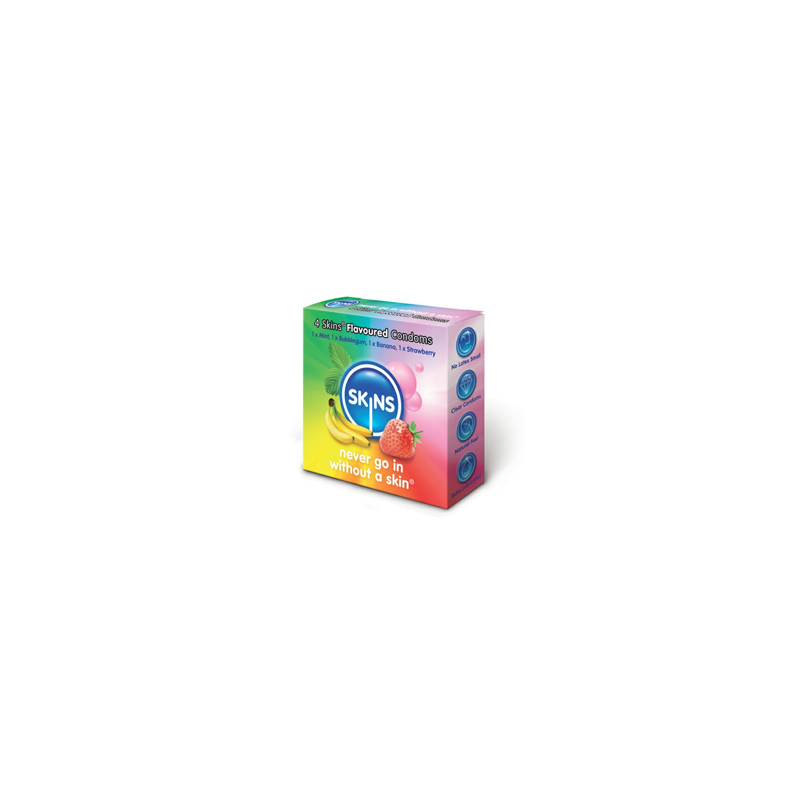 Skins Flavoured Condoms 4 Pack | Delightful Flavors | Safe Sex