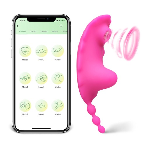 Vibrador de Clítoris con Succión Controlado por App para Placer Intenso