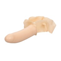 El Dildo Strap On Facial Accomodator Flesh