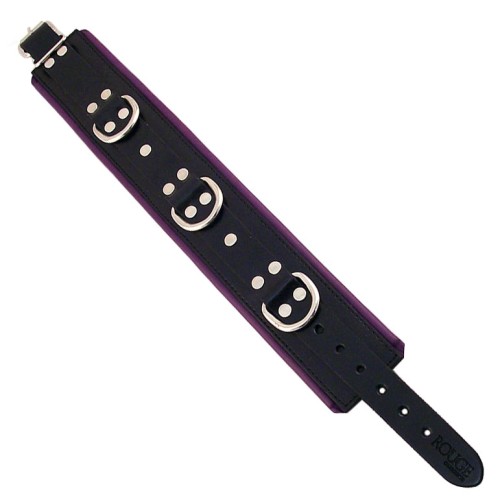 Rouge Garments Padded Collar Black and Purple