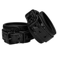 Ouch Luxury Black Hand Cuffs for Elegant BDSM Play