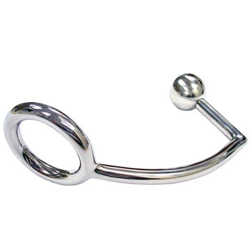 Rouge Stainless Steel Cock Ring with Anal Probe