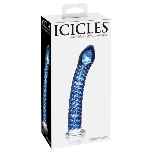 Masajeador de Cristal Soplado a Mano Icicles 29 | Placer Lujoso | Seguro para el Cuerpo