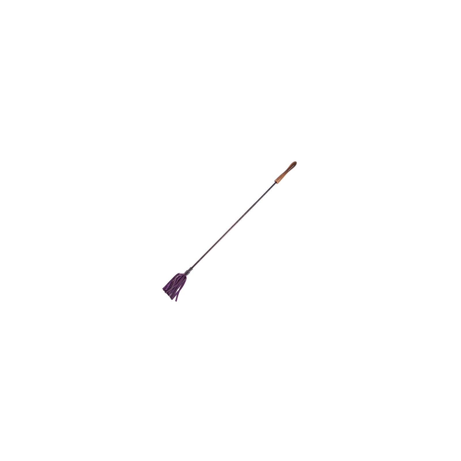 Rouge Garments Riding Crop With Wooden Handle Purple