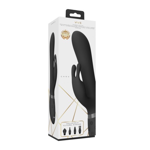 Vive Chou Interchangeable Dual Action Rabbit Vibrator for Intense Pleasure