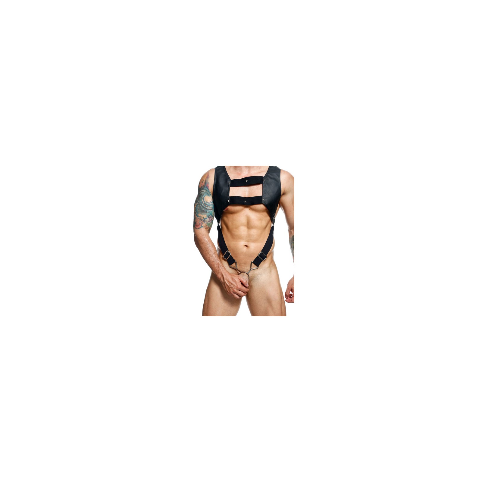 Dungeon Crop Top Cock Ring Harness for Men