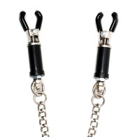 Silver Nipple Clamps With Chain