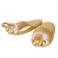 Zapatillas Doradas de Pene