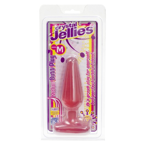 Crystal Jellies Medium Pink Butt Plug