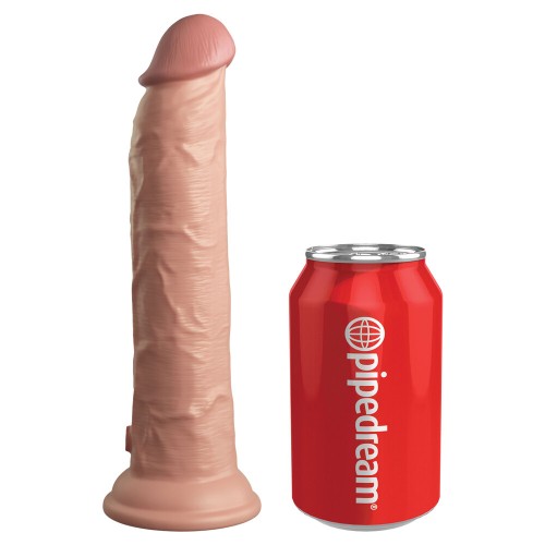 Dildo Vibrador de Densidad Dual King Cock Elite 9 Pulgadas Color Carne