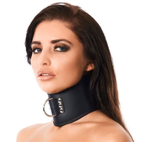 Leather Collar With Padlock M/L