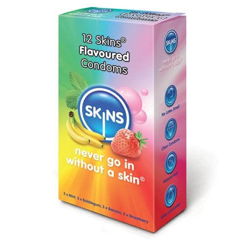 Skins Flavoured Condoms 12 Pack for Enhanced Pleasure