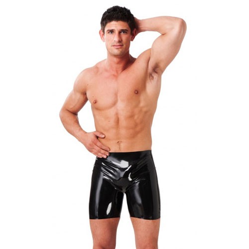 Latex Men's Bermuda Shorts for Bold Fashion