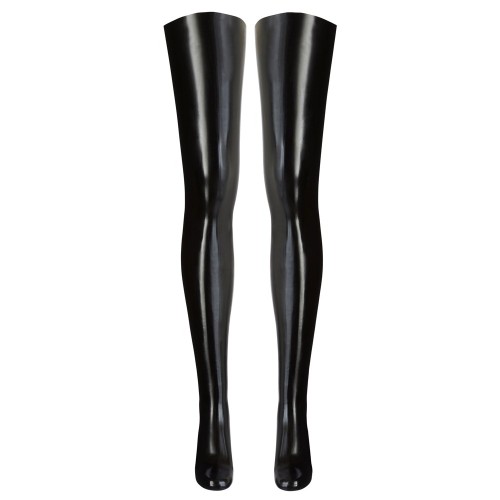 LateX Black Thigh-High Stockings for Seductive Elegance