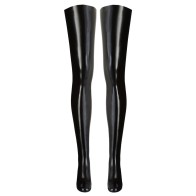 LateX Black Thigh-High Stockings for Seductive Elegance