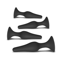 Set of Four Silicone Butt Plugs for Anal Play