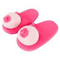 Fun Pink Boob Slippers for Comfort