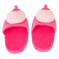 Fun Pink Boob Slippers for Comfort