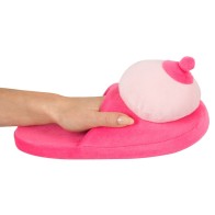 Fun Pink Boob Slippers for Comfort