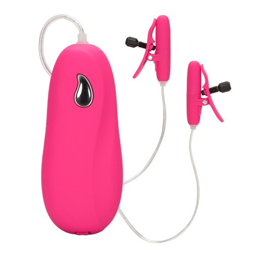 Heated Vibrating Nipple Teasers in Pink