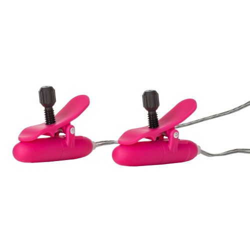 Heated Vibrating Nipple Teasers in Pink