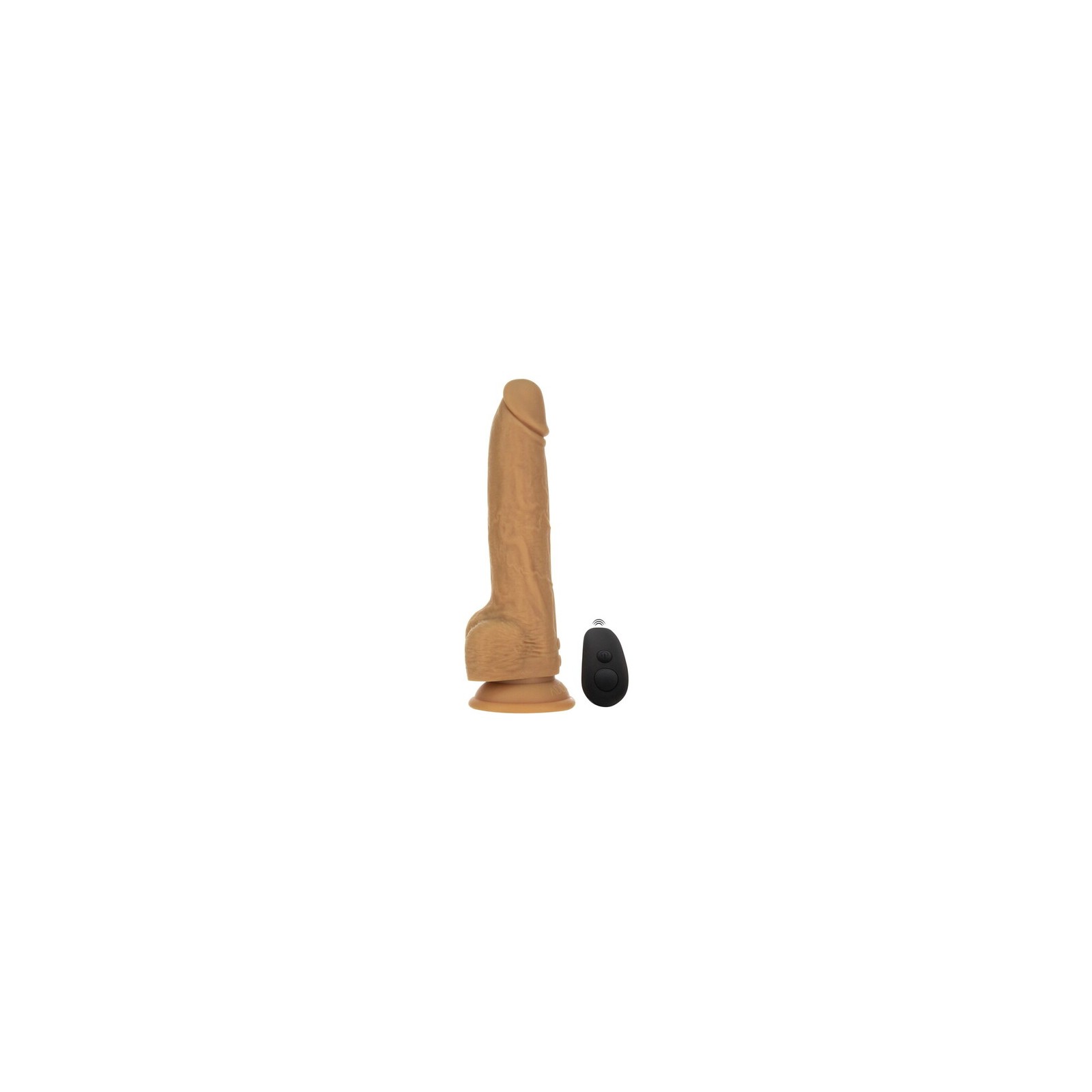 Naked Attraction Thrusting Dildo 9 Inch Caramel