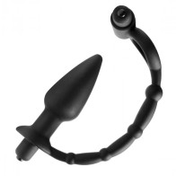 Anillo para el Pene y Plug Anal Vibrador Master Series - Doble Placer