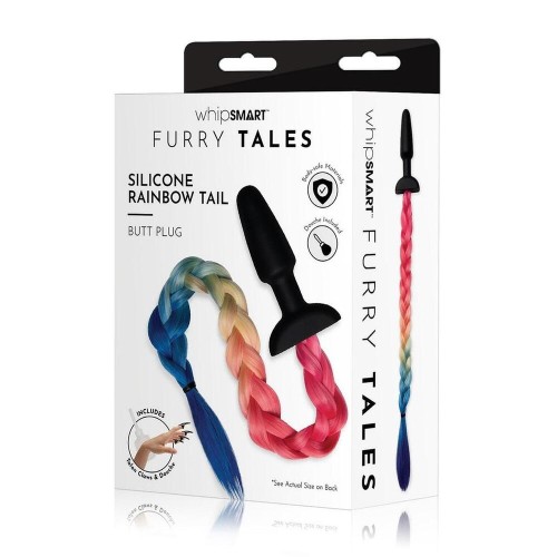 Plug Anal con Cola de Arcoíris Furry Tales para Placer Caprichoso